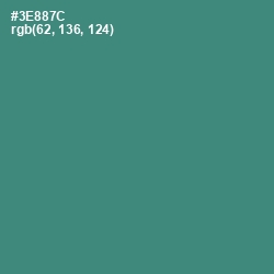 #3E887C - Eucalyptus Color Image