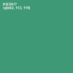 #3E9977 - Sea Green Color Image