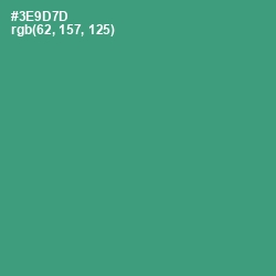 #3E9D7D - Sea Green Color Image