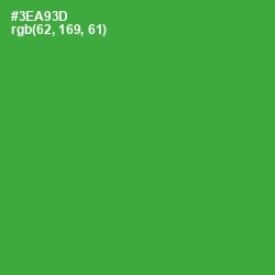 #3EA93D - Forest Green Color Image