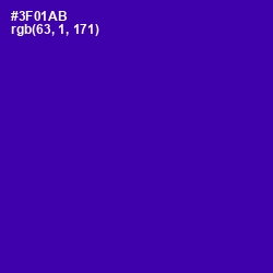 #3F01AB - Blue Gem Color Image