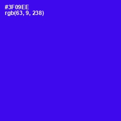 #3F09EE - Blue Color Image