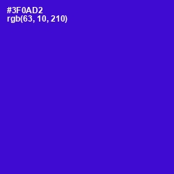 #3F0AD2 - Dark Blue Color Image