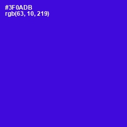#3F0ADB - Dark Blue Color Image