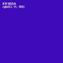 #3F0BBA - Blue Gem Color Image