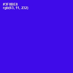 #3F0BE8 - Blue Color Image