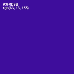 #3F0D9B - Blue Gem Color Image