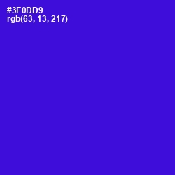 #3F0DD9 - Dark Blue Color Image