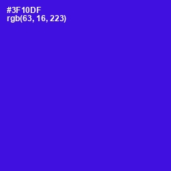 #3F10DF - Dark Blue Color Image
