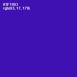 #3F11B3 - Blue Gem Color Image