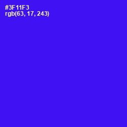 #3F11F3 - Blue Color Image