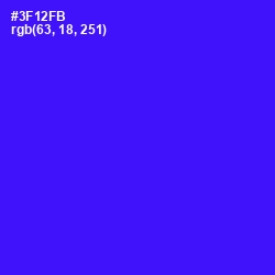 #3F12FB - Blue Color Image
