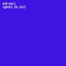 #3F14E3 - Dark Blue Color Image