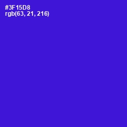 #3F15D8 - Dark Blue Color Image