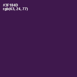 #3F184D - Grape Color Image