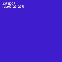 #3F1DCF - Dark Blue Color Image