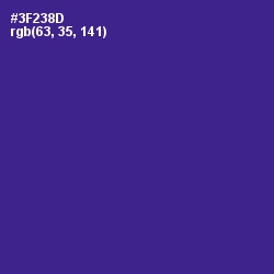 #3F238D - Jacksons Purple Color Image