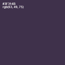 #3F314B - Ship Gray Color Image