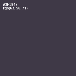#3F3847 - Ship Gray Color Image