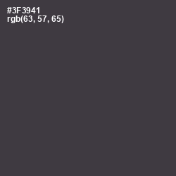 #3F3941 - Ship Gray Color Image
