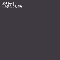 #3F3A41 - Ship Gray Color Image