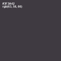 #3F3A42 - Ship Gray Color Image