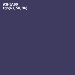 #3F3A60 - Rhino Color Image