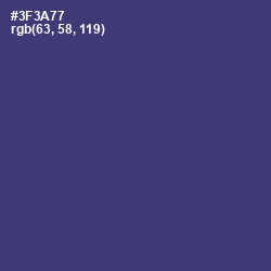 #3F3A77 - Minsk Color Image