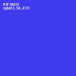 #3F3AED - Blue Color Image
