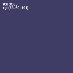 #3F3C65 - Rhino Color Image