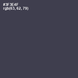 #3F3E4F - Ship Gray Color Image