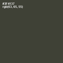 #3F4137 - Lunar Green Color Image