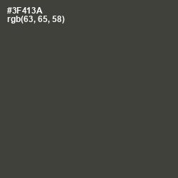 #3F413A - Lunar Green Color Image