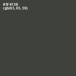 #3F413B - Lunar Green Color Image