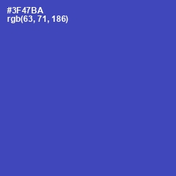 #3F47BA - Cerulean Blue Color Image