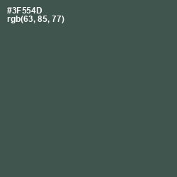 #3F554D - Mineral Green Color Image