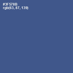 #3F578B - Chambray Color Image