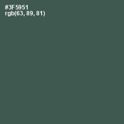 #3F5951 - Mineral Green Color Image