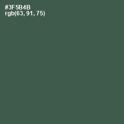 #3F5B4B - Mineral Green Color Image