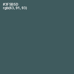 #3F5B5D - Mineral Green Color Image