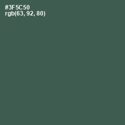 #3F5C50 - Mineral Green Color Image