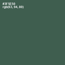 #3F5E50 - Mineral Green Color Image