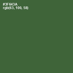 #3F643A - Tom Thumb Color Image