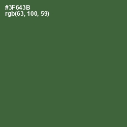 #3F643B - Tom Thumb Color Image