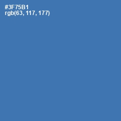 #3F75B1 - Astral Color Image