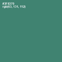 #3F8370 - Sea Green Color Image