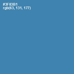 #3F83B1 - Boston Blue Color Image