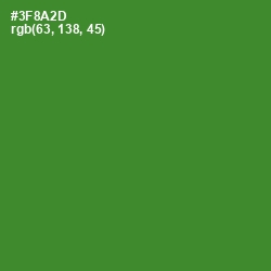 #3F8A2D - Forest Green Color Image