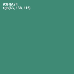 #3F8A74 - Sea Green Color Image