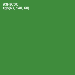 #3F8C3C - Forest Green Color Image